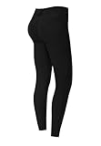 STARBILD Jeans Damen Stretch Slim Fit, High Waist Leggings Push Up, Jeggings Y2k Hose Skinny Mädchen, Push Up - Schwarz L