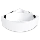 AQUADE Acryl Whirlpool Badewanne 140x140 cm Modell: Essen Hergеstellt in Dеutschland Eckbadewanne Komplettset - Wählen Sie Ihre perfekte Wanne/Whirlpool: Basic, Classic, Air-Relax, Lux