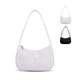 YZROHYI Handtaschen Damen Schultertasche,UmhäNgetasche Damen Klein Unterarmtasche,Crossbody Shoulder Bag Y2K,Mini Hobo Bag,Tasche Frauen Reißverschluss,Henkeltasche für Geburtstag - Weiß