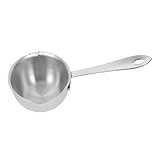 LABRIMP Ölwanne aus Edelstahl Butterwärmer Topf Mini-Butterschmelztiegel Schokowärmer Topf Kaffee-Heizkanne Mini-Topf gekochter Eiertopf Kleiner Topf aus Edelstahl Rostfreier Stahl Silver