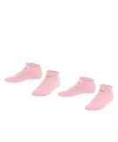 ESPRIT Unisex Kinder Foot Logo 2-Pack K SN Baumwolle kurz einfarbig 2 Paar Sneakersocken, Rosa, 31-34 (2er Pack)