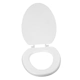 Gatuida Weicher Gepolsterter EVA Toilettensitz Ersatz für Badezimmer Rutschfester Leichter Toilettendeckel mit Stabiler Passform Einfach Montierbar Hautfreundlich und Langlebig Weiß