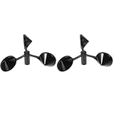 Kisangel 2St Anemometer-Windbecher Windgeschwindigkeitsmesser Cup Windmesser Werkzeug Richtung Detektor wetterstation swor Klimaanlage Windflussmesser professioneller Windmesserbecher Abs