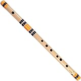 BishtHub Holzblasflöte C Sharp 7 Loch Bambus Bansuri Rechtshänder Flöte für Anfänger Musikinstrument Mund Perkussian - 48,3 cm Länge