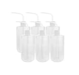 Pineeseatile Skalierungsbezeichnungen 500 ml 6pcs Plastikflaschen, Labor -Squeeze -Flaschen, schmaler Mund -LDPE