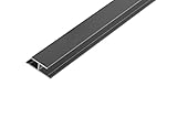 S-Polytec Aluminium H- Profil, Alu Verbindungsprofil, Aluprofil H für Doppelstegplatten, HPL- Platten 6mm ANTHRAZIT, verschiedene Längen Größen (6mm Anthrazit, H- Profil (2 Meter), 1)