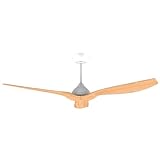 Cecotec - Deckenventilatoren EnergySilence Aero 5200 WhiteWood, DC-Motor 93W, Durchmesser 132 cm, 5 Geschwindigkeiten, 3 Flügel, elegant Metalldesign, Zeitschaltuhr