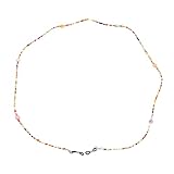 Warmhm Bunte Perlen Brillenkette Damen Maskenkette Glasband Boho Stil Leichte Umhängekette für Sonnenbrillen Lesebrillen Sportbrillen Modisches Accessoire zum Schutz vor Verlust und
