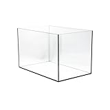 VIALIA Aquarium rechteckig 40x25x25 cm, 25 Liter, Glasbecken für Fische und Wasserpflanzen, Aquarium Becken stoßfest