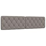SKM Kopfteil-Kissen Taupe 200 cm Stoff,Möbel,Betten & Zubehör,Kopf- & Fußenden,Taupe,3.4KG,4019244
