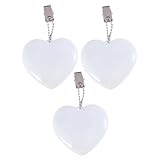 ULTECHNOVO 3 Stck Herzförmiges LED Handtaschenlicht mit Touch Sensor Teiliges Kompakt und Clipbar Tragbare Taschenlicht für Damenhandtasche Zuverlässiges PC Material für Handtasche Rucksack