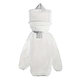 Zymjzbetic Imkerkleidung Atmungsaktiver Anzug - Professionelle transparente Schutzjacke mit Kapuzenschleier for sichere Bienenhaltung für die Honigerzeugung