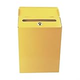 babominimer Abschließbarer Wandbriefkasten, 29 cm x 22 cm x 6 cm, Vintage-Metall-Briefkasten, Outdoor-Briefkasten, perfekt für Zuhause, Büro oder Gartendekoration. (Gelb)
