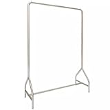 Garderobenständer Kommerzieller Hochleistungs-Kleiderständer Mit Y-förmiger Basis, Silberfarbene Edelstahl-Kleiderstange Zum Aufhängen Von Kleidung, Einzelstangen-Garderobe Für Schl(Size:100X40X150CM)