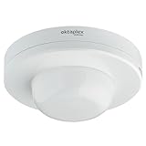 Oktaplex Pia Präsenzmelder Aussen & Innenbereich 360° Infrarot Bewegungsmelder IP65 230V Aufputz Bewegungssensor weiß