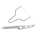 HIAKDOFT 2 Stück Teiliges Edelstahl Käse und Buttermesser mit Ergonomischem Griff Rostfrei Langlebig Vielseitig für Harte Käsesorten und Butter Praktisches Küchenschneidewerkzeug für