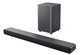 TCL S55HE Soundbar 2.1 Kanal mit kabellosem Subwoofer, 220W Heimkino-Lautsprecher, Dolby Atmos, DTS Virtual:X, Sound Expansion, Bluetooth 5.3, HDMI eARC, USB, Optisch, Wandmontage möglich