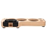 DEARMAMY Espresso-Tampermatte Holz Kaffeefilter-Tamperhalter Holz-Tamperstation Kaffeepulver-Tampersockel Für Espressomaschine Zubehör-Organizer Buche