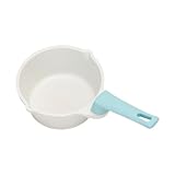 Dickly Mini-Heißölpfanne Butterwärmer Topf Milchtopf Schmelzen zum Erhitzen Nieselregen Braten, Weiß