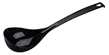 Fackelmann Schöpflöffel Nero, Küchenhelfer aus Kunststoff, Löffel für beschichtete Töpfe und Pfannen (Farbe: Schwarz), Menge: 1 Stück