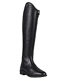 QHP Eleganter Damen Leder-Reitstiefel Yuna Adult weit mit Glitzer am Dressurbogen (schwarz, numeric_40)