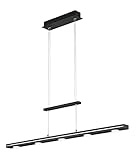 Trio Leuchten LED Pendelleuchte Lacal 379190732, Metall Schwarz matt, inkl. 7x 3.5 Watt LED, 4 fach Touch