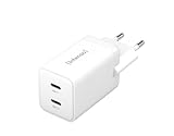 Intenso Power Adapter W40CC GaN, USB-C Netzteil mit 2 USB-C Anschlüssen, 40 Watt und GaN-Technologie, weiß