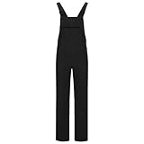 BWOLF Anax Baumwolle Latzhose Herren Arbeitshose Schutz-Latzhose Arbeits-Latzhose (Schwarz, S)