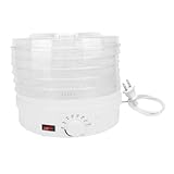 MENDUNER 5 Tablett Dörrgerät, 350 W Elektrischer Obsttrockner mit Digitalem Timer, Einstellbare Temperatur für Dörrfleisch, Obst, Leckereien für Haustiere, Gemüse, 5 lagige (Europäischer Standard