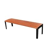 Primario Grande Gartenbank Wetterfest, Sitzbank Holz, Metall - Outdoor Bank, Holzbank Geschliffene Skandinavische Fichte, Pulverbeschichtet - Parkbank 350kg Tragkraft (Brico-BO Pinia 100 cm, CE)