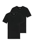 Schiesser Herren 2 Pack Unterhemd Rundhals Mit Arm - 95/5 Organic Unterwäsche, Schwarz_174997, L EU