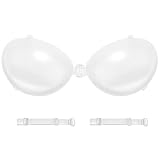 Nimiah Unsichtbarer Silikon-Klebebh Push-Up – Transparenter Selbstklebender BH für Damen, Rückenfreie Kleider & Tops