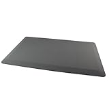 Ultralux Anti-Ermüdungsmatte für Steharbeitsplätze, Dicke rutschfeste gepolsterte Küchenbodenmatte 2cm dick Küchenteppich, 40 x 60cm ergonomisch Steh komfortmatte für Büro, Haus, Grau Stehunterlage