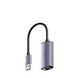 Cudy USB-A auf 2,5 Gbit/s Ethernet-Adapter, USB-3.0-Netzwerkadapter, Aluminium-RJ45-LAN-Internet-Adapter, Treiberfrei, kompatibel mit Switch, PC, TV-Box, XPS, UE25A