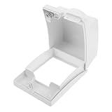 Gogogmee Wasserdichte Steckdosenbox Typ Schalter Schutz mit Schloss Spritzwassergeschützte Außensteckdosenabdeckung für Badezimmer und Küche Langlebige Kunststoff Steckdosenschutz für