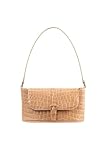 BY FAR MIRANDA BAGUETTE LIGHT TAN CROCO EMBOSSED LEATHER