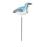 Jotekonoby Bodenfeuchtigkeitssensor mit Bewässerungsalarm in Vogelform, Topfpflanzen-Hygrometer, Blumentopf-Feuchtigkeitsmesser und Bonsai-Bewässerungserinnerung (blau)