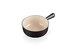 Le Creuset Caquelon aus Gusseisen, 22 cm, 2,6 Liter, Schwarz matt, 20007220002460