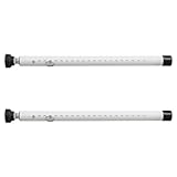 Starbover 2pcs Sicherheitsstange Einbruchschutz Tür Fenster, Einstellbare Türsicherung Einbruchschutz mit Gummispitzen 45-128 cm, Kellerfenster Sicherung Weiß für Haus Wohnung