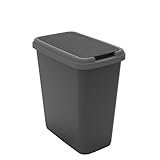 Sundis Green Bin, Mülleimer Mülltrennung 25L mit Schwingdeckel, rechteckig, aus recyceltem Kunststoff, mit Stickern,für Küche, Büro, Waschküche, Garage, Werkstatt