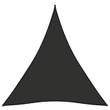 Qnhdfrt Sonnensegel Dreieck 5x5x6 m Anthrazit Oxford Gewebe UV Schutz Wasserabweisend mit Edelstahl Befestigung für Garten Terrasse Balkon Strand Camping