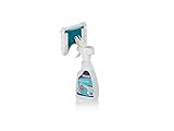 Leifheit Window Spray Cleaner micro duo Fensterputzer zum Einsprühen und Einwaschen, Fensterwischer mit flexiblem Gelenk, austauschbarer Fensterreiniger