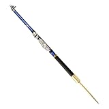 Xistuoz Einziehbare Angelrute für Erwachsene, mit Multi-Führungsring, Wels-Angelrute – kompakte Eis-Angelrute, Teleskop-Angelrute für Süß- und Salzwasser