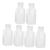Warmhm 6 Stück Getränkehalter Flasche Milch leer wiederverwendbar mit Saftbehälter Getränkebehälter Joghurtbehälter pp Transparent