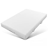 NuvlaGu Kaltschaummatratze 160x200 cm, 7-Zonen Komfortschaum, H2/H3 Festigkeit, 20 cm Höhe, Waschbarer Klimafaser-Bezug, Mit Reißverschluss (White + Foam+160 * 200cm)
