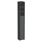 ledscom.de Garten Steckdosensäule PODEL für außen, IP44, 3-Fach, anthrazit, eckig, 60 cm