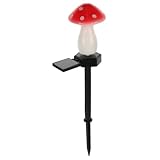 HOLIDYOYO Solar Pilz Lampe Außen Solarbetrieben Wetterfest Gartenleuchte mit Robustem Material für Rasen Terrasse Wegbeleuchtung Dekorative Solarleuchte für Garten und Außenbereich