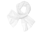HAT YOU Damen Chiffon Halstuch, Sommertuch, Chiffon Schal, Tuch für Frühling und Sommer, Ganzjährig - Made in Italy, Farbe:White
