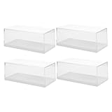 Toddmomy 4 Stück Modellauto Display Case Transparente Staubdichte Vitrine Kratzfest Kompakt Integriertes Design für Sammler und Ausstellung Kleiner Automodelle