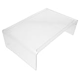 VILLFUL Transparenter Acryl Monitorständer Stabiler Pc Bildschirm Erhöhung für Home Office Schule Ergonomischer Laptop Ständer mit Glatten Kanten Langlebig und Platzsparend